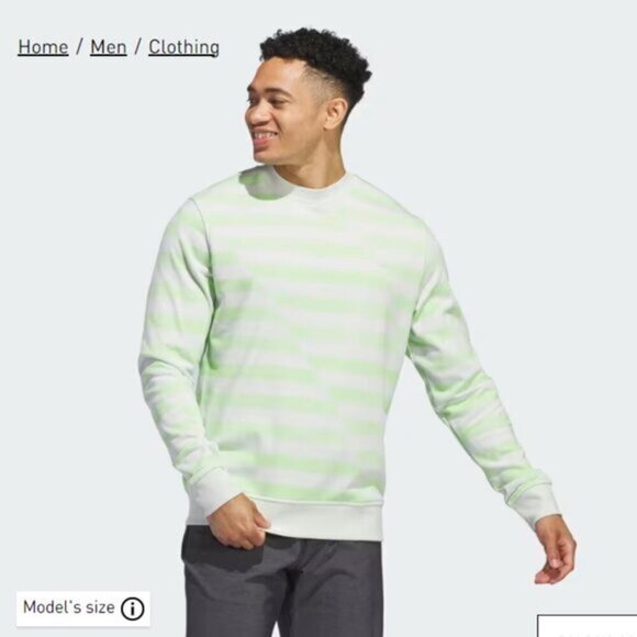 Adidas Ultimate365 Printed Crewneck Green Sweatshirt Mens Size 2XL - NWT - Picture 1 of 7